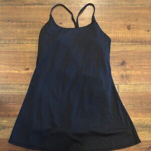 Black Athletic Spaghetti Strap Dress with shorts